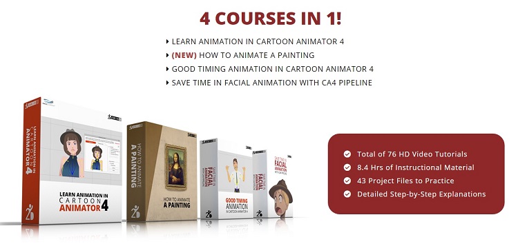 Cartoon Animator 4 Training 4-in-1 Bundle